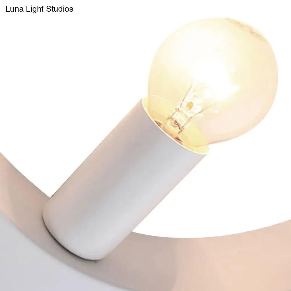 DecorBites™ Modern Black/White Circle Wall Light - Simple Metallic 1 Light Wall Lamp for Bedroom and Hallway