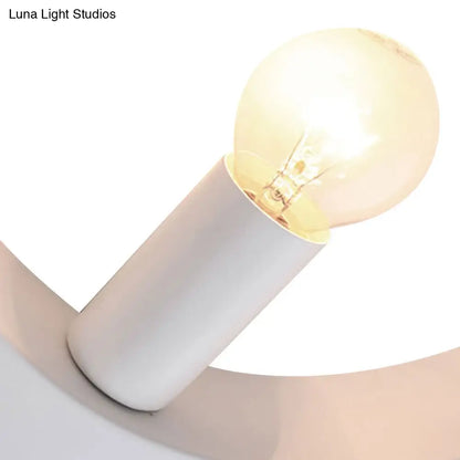 DecorBites™ Modern Black/White Circle Wall Light - Simple Metallic 1 Light Wall Lamp for Bedroom and Hallway