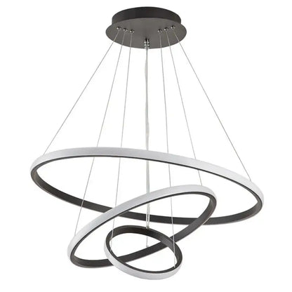 Modern black & white circles chandelier pendant – living room light