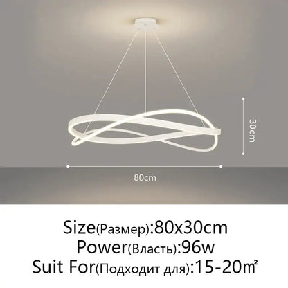 Modern black & white circular led pendant ceiling lamp living room