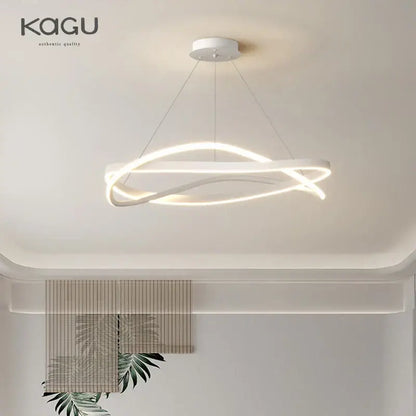 Modern black & white circular led pendant ceiling lamp living room