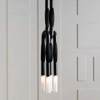 Modern black & white cloth pendant light kitchen dining room