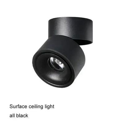 Modern black & white cob led ceiling spot light for living room