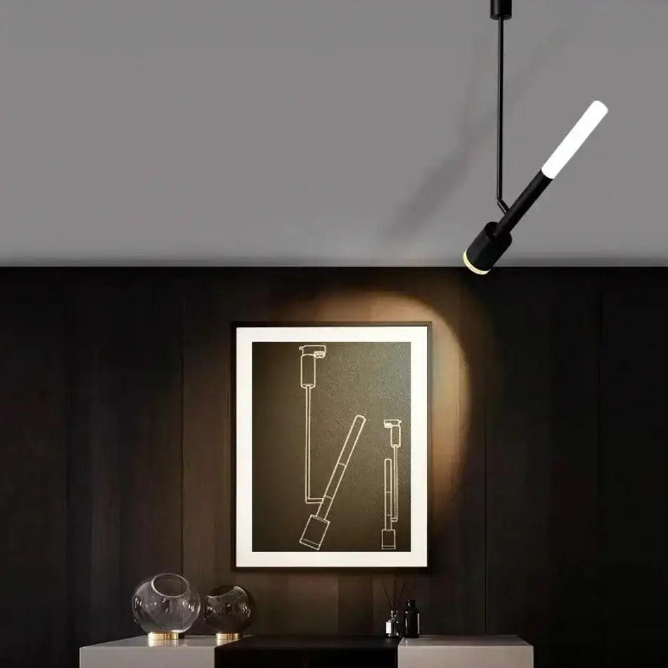 Modern black & white cob pendant spotlight – living room light