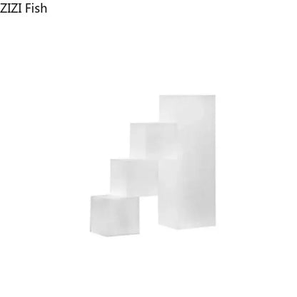 Modern black & white crystal bookends sculpture living room decor