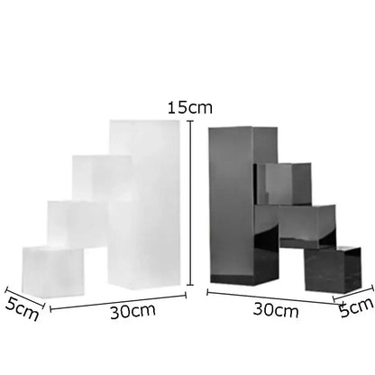 Modern black & white crystal bookends sculpture living room decor