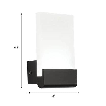 Modern black & white cuboid design led sconce – bedroom wall light