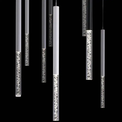 Modern black & white cylinder led pendant light for kitchen