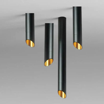 Modern black & white cylindrical led ceiling light for kitchen