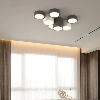 Modern black & white geometric chandelier bedroom light