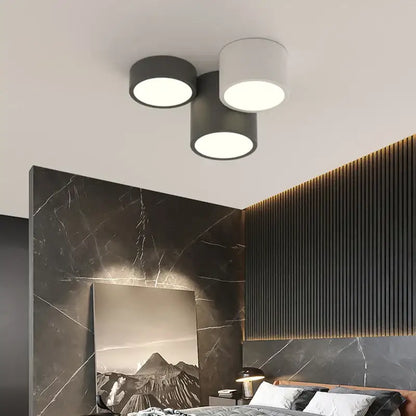 Modern black & white geometric chandelier bedroom light