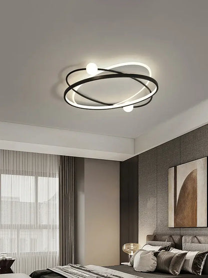Modern black & white led ceiling light living room