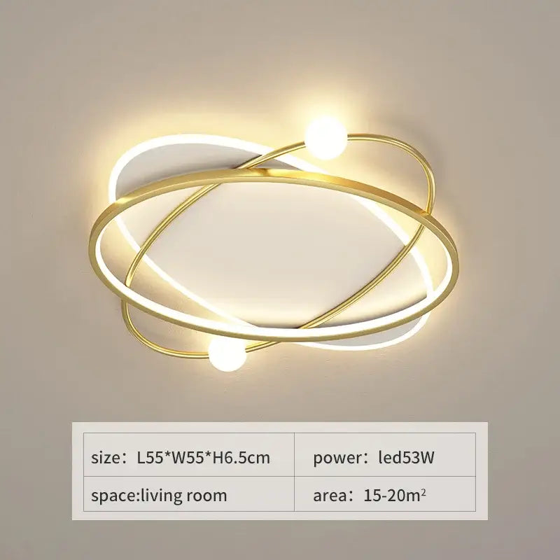 Modern black & white led ceiling light living room