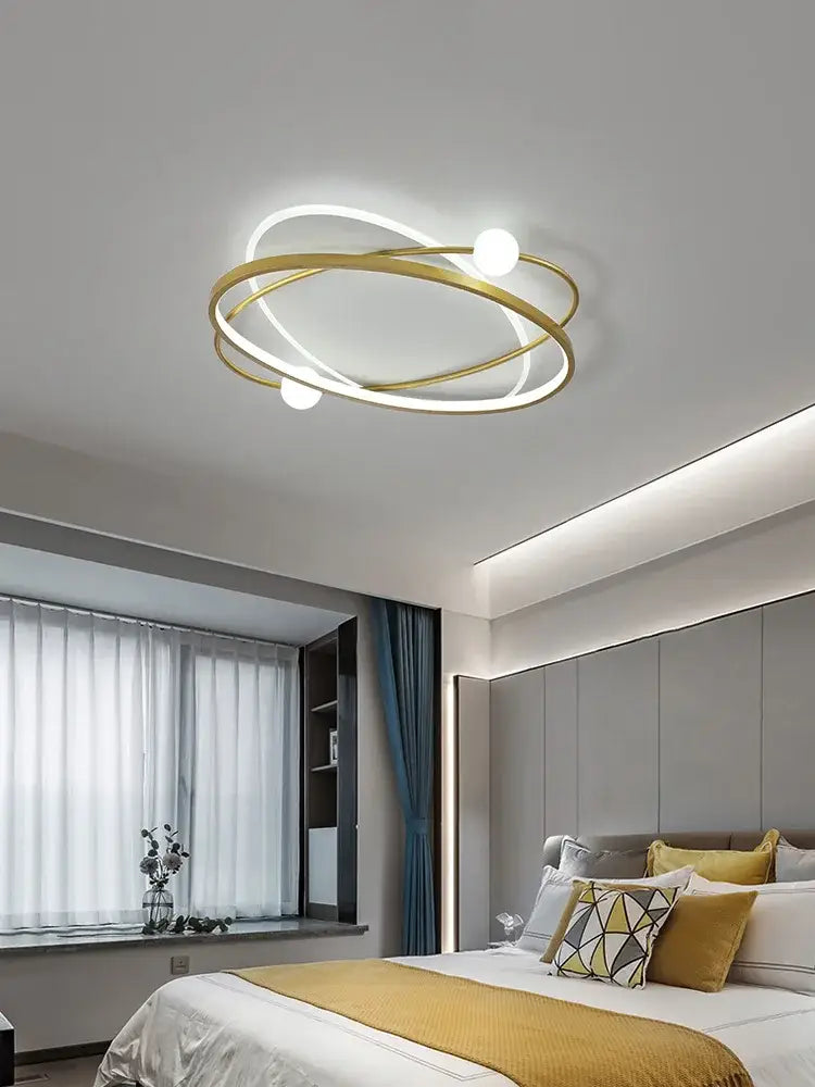 Modern black & white led ceiling light living room