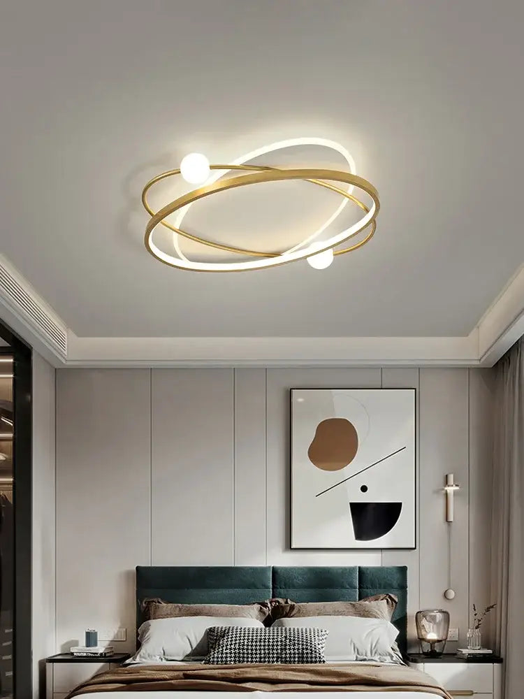 Modern black & white led ceiling light living room