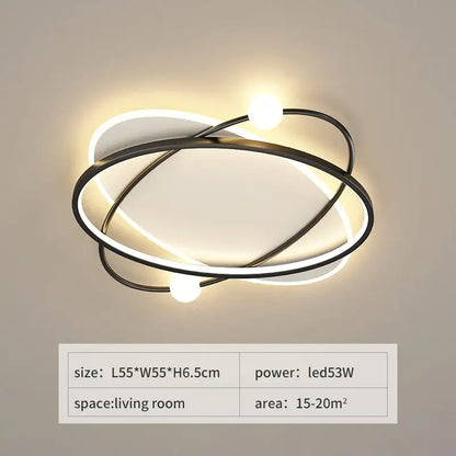 Modern black & white led ceiling light living room