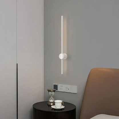 Modern black & white dimmable led wall lights bedroom sconce