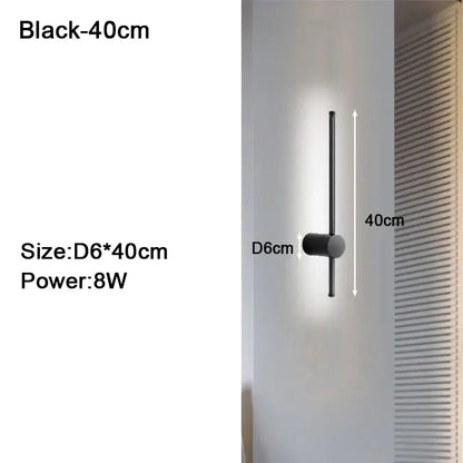 Modern black & white dimmable led wall lights bedroom sconce