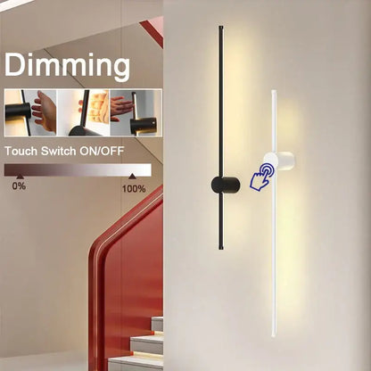 Modern black & white dimmable led wall lights bedroom sconce