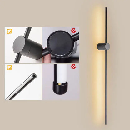 Modern black & white dimmable led wall lights bedroom sconce