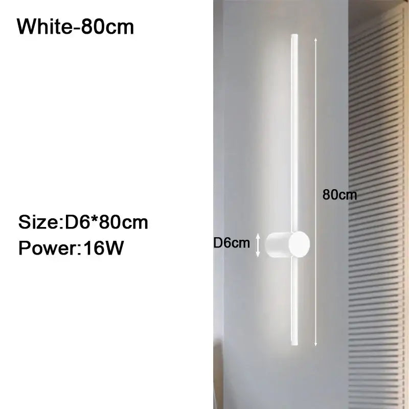 Modern black & white dimmable led wall lights bedroom sconce
