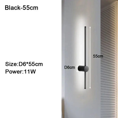 Modern black & white dimmable led wall lights bedroom sconce