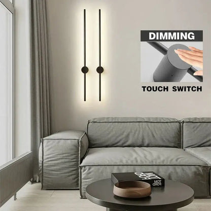 Modern black & white dimmable led wall lights bedroom sconce