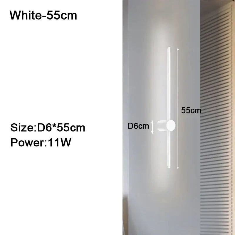 Modern black & white dimmable led wall lights bedroom sconce