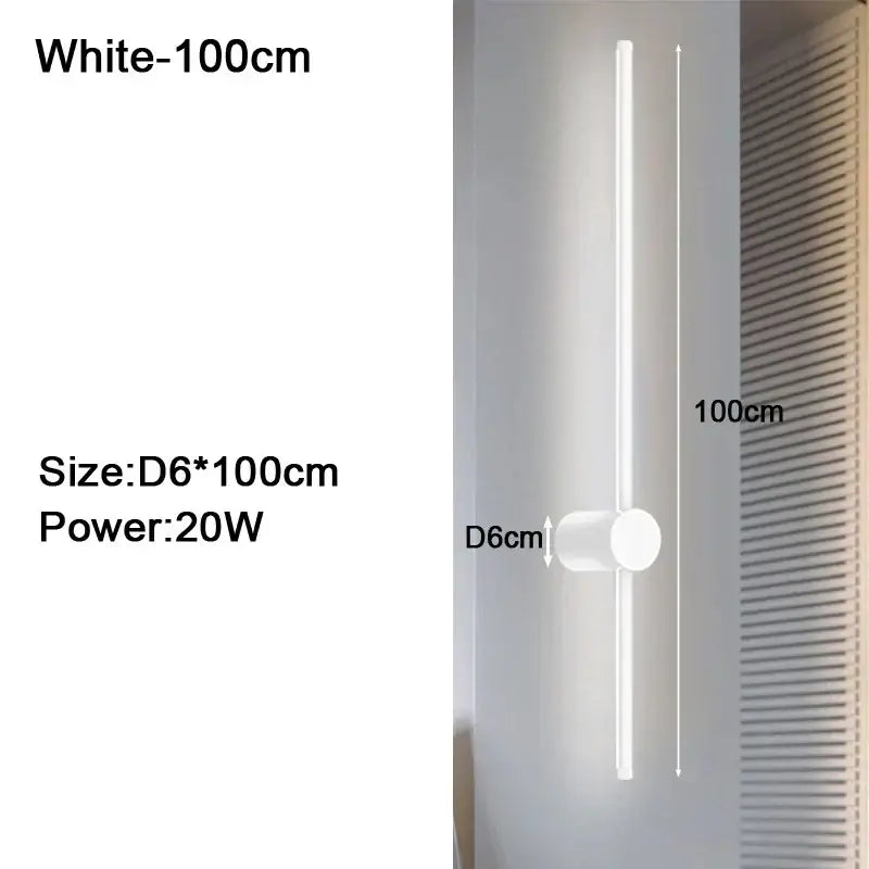 Modern black & white dimmable led wall lights bedroom sconce
