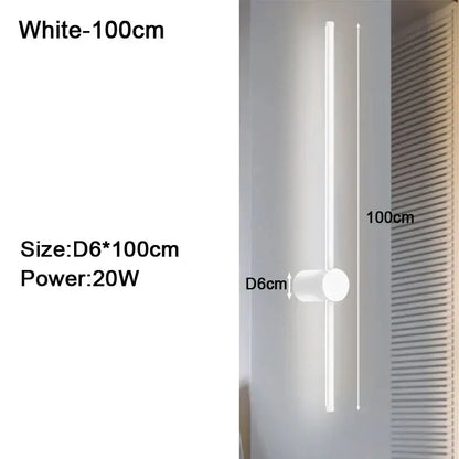 Modern black & white dimmable led wall lights bedroom sconce
