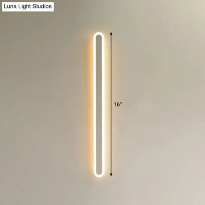 Modern black & white elliptical acrylic wall sconce aisle light