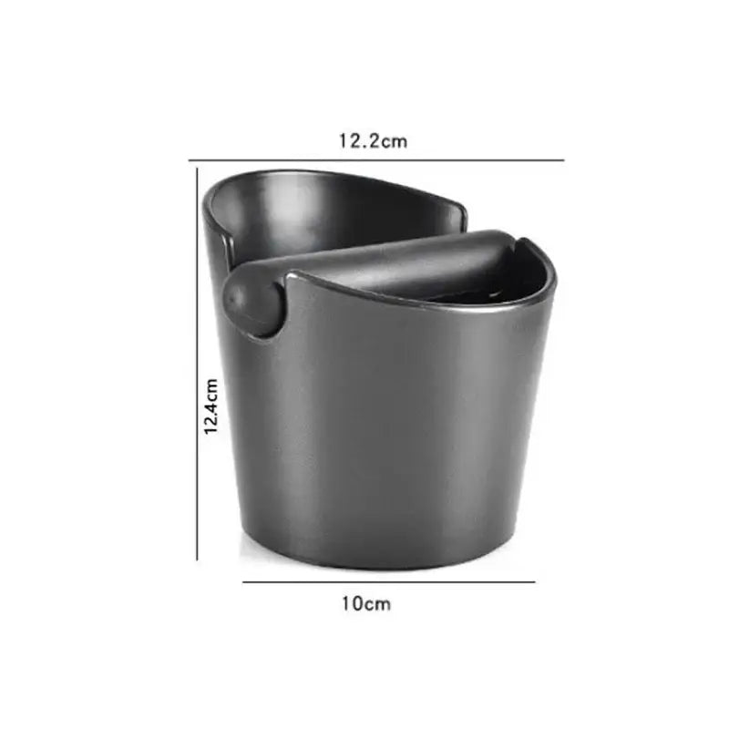Modern black & white espresso knock box kitchen portafilter holder