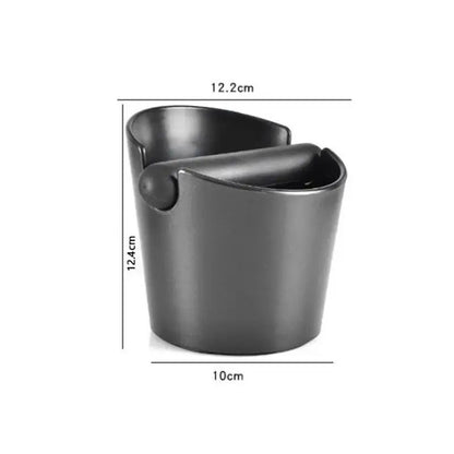 Modern black & white espresso knock box kitchen portafilter holder