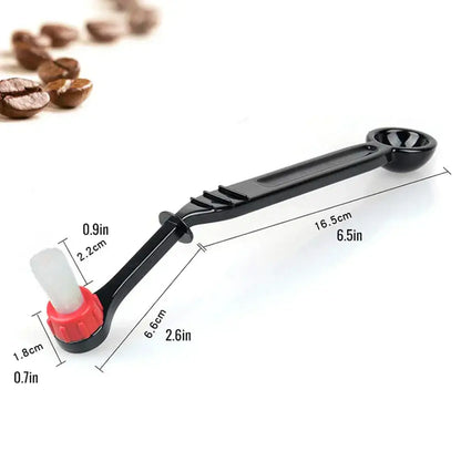 Modern black & white espresso machine brush cleaner kitchen tool