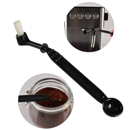 Modern black & white espresso machine brush cleaner kitchen tool