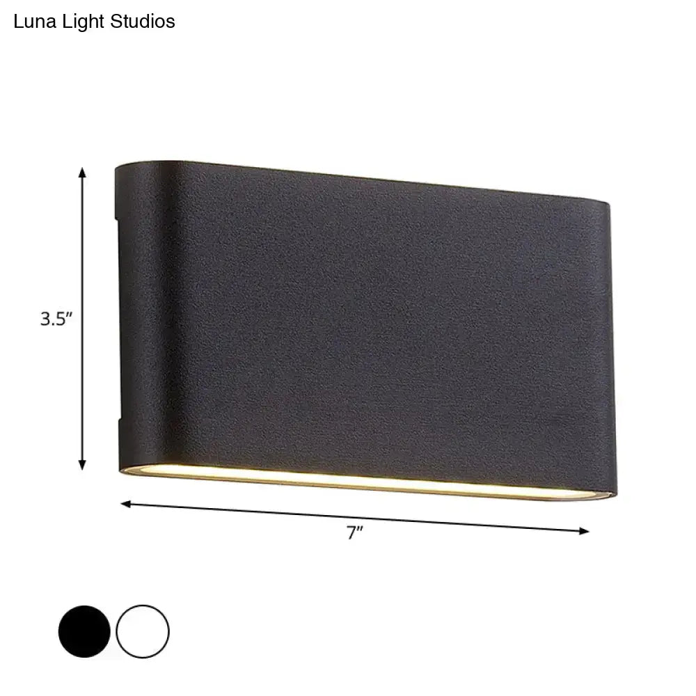 Modern black & white flush mount wall lamp – bedroom led sconce light