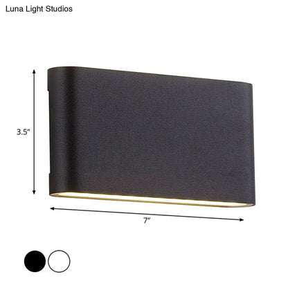 Modern black & white flush mount wall lamp – bedroom led sconce light