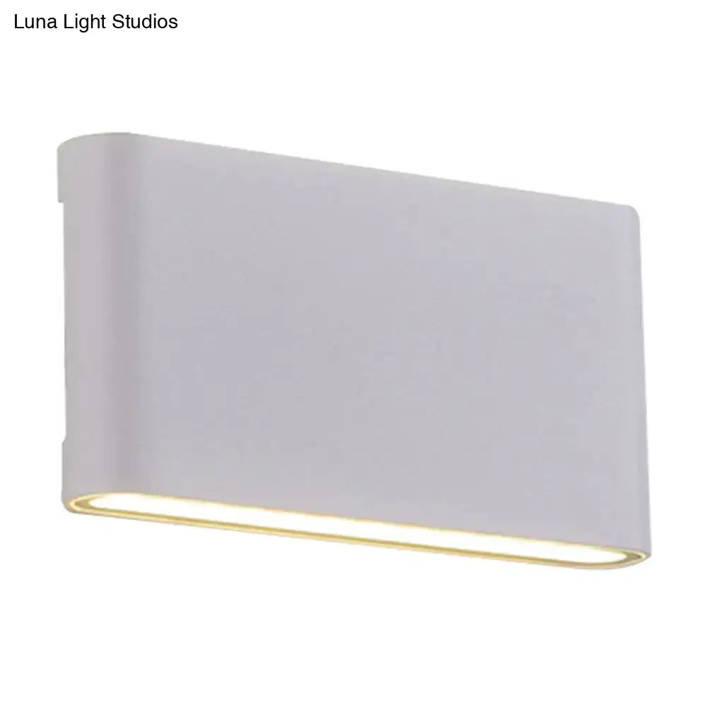Modern black & white flush mount wall lamp – bedroom led sconce light