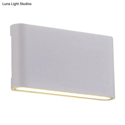 Modern black & white flush mount wall lamp – bedroom led sconce light