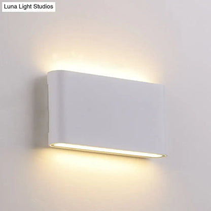 Modern black & white flush mount wall lamp – bedroom led sconce light
