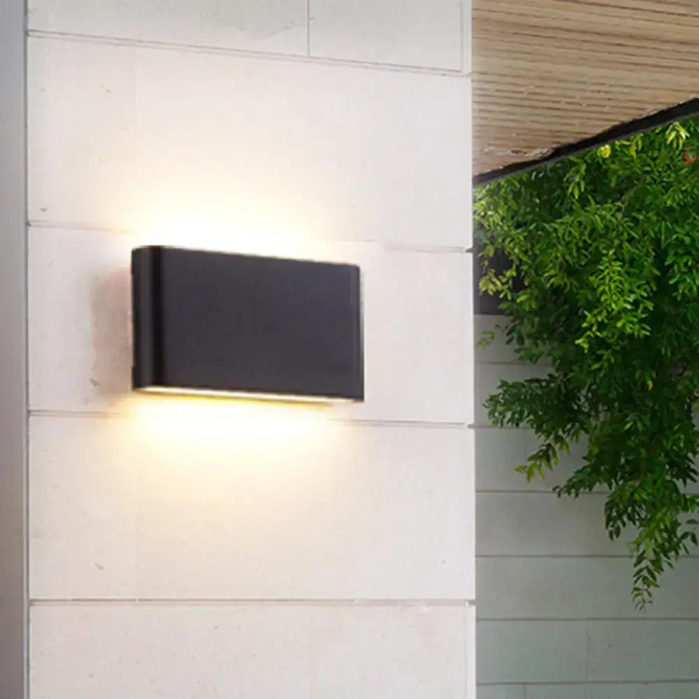 Modern black & white flush mount wall lamp – bedroom led sconce light