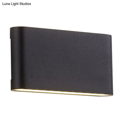 Modern black & white flush mount wall lamp – bedroom led sconce light
