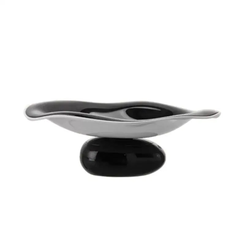 Modern black & white geometric acrylic fruit plate kitchen tray