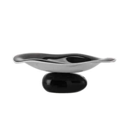 Modern black & white geometric acrylic fruit plate kitchen tray