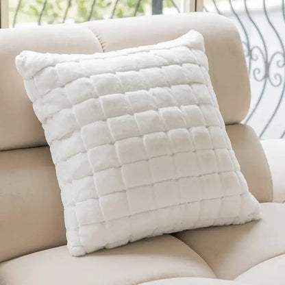 Modern black & white geometric jacquard cushion cover living room