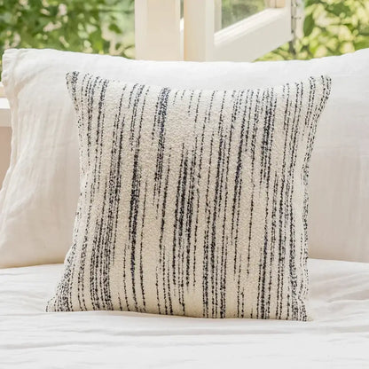 Modern black & white geometric jacquard cushion cover living room