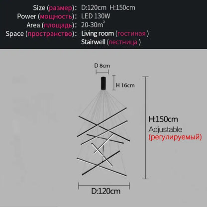 Modern black & white geometric led bedroom ceiling lamp