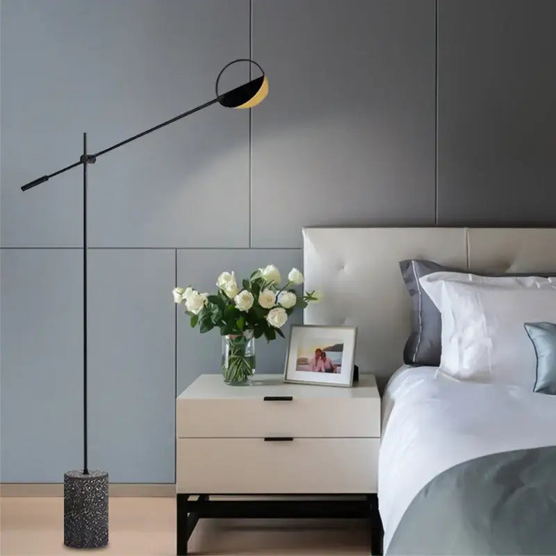 Modern black & white geometric line pendant lamp for dining room