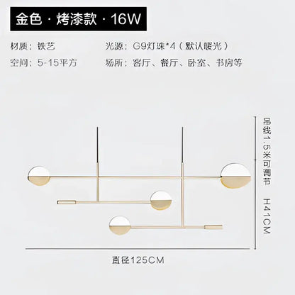 Modern black & white geometric pendant light kitchen geometric iron