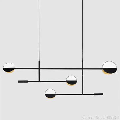 Modern black & white geometric pendant light kitchen geometric iron